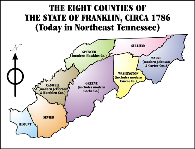 State_of_Franklin-TN Counties Map
