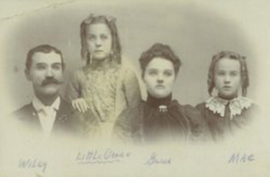 Samuel "Wiley" Wattenburger-- Harriet Elizabeth Wood with Two Daughters Samuel "Wiley" Wattenburger-- Harriet Elizabeth Wood with Two Daughters