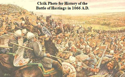 Battle of Hastings in 1066 AD